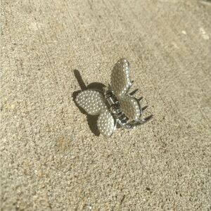 beaded butterfly hair clip